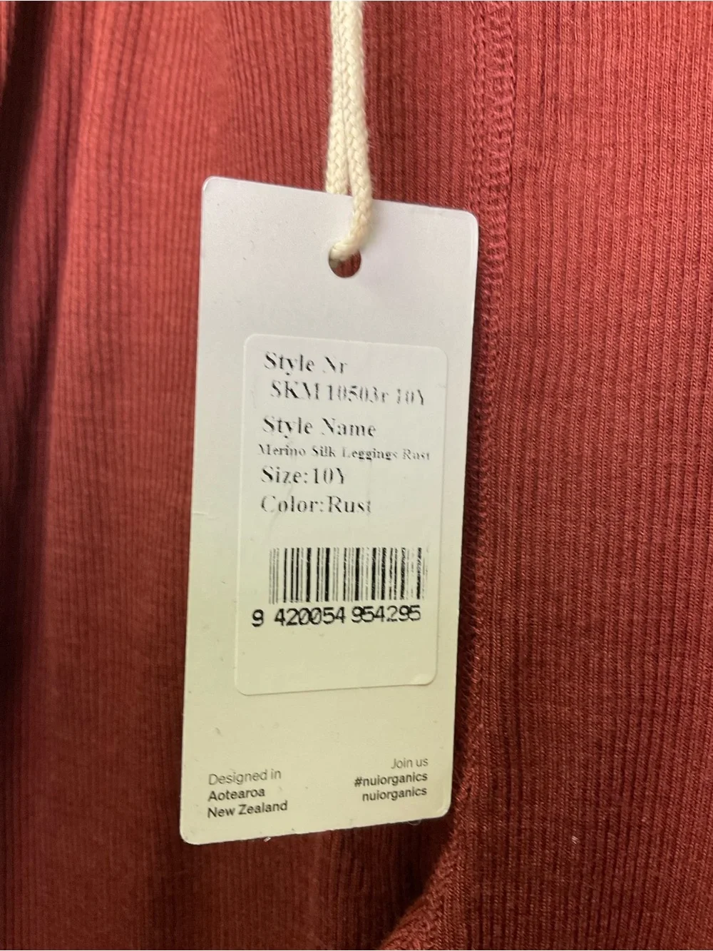 Nui Merino-Silk Leggings - Rust